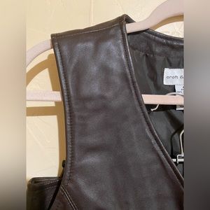 🤎🤎 Y2K - CROFT & BARROW - lambskin leather vest & skirt set